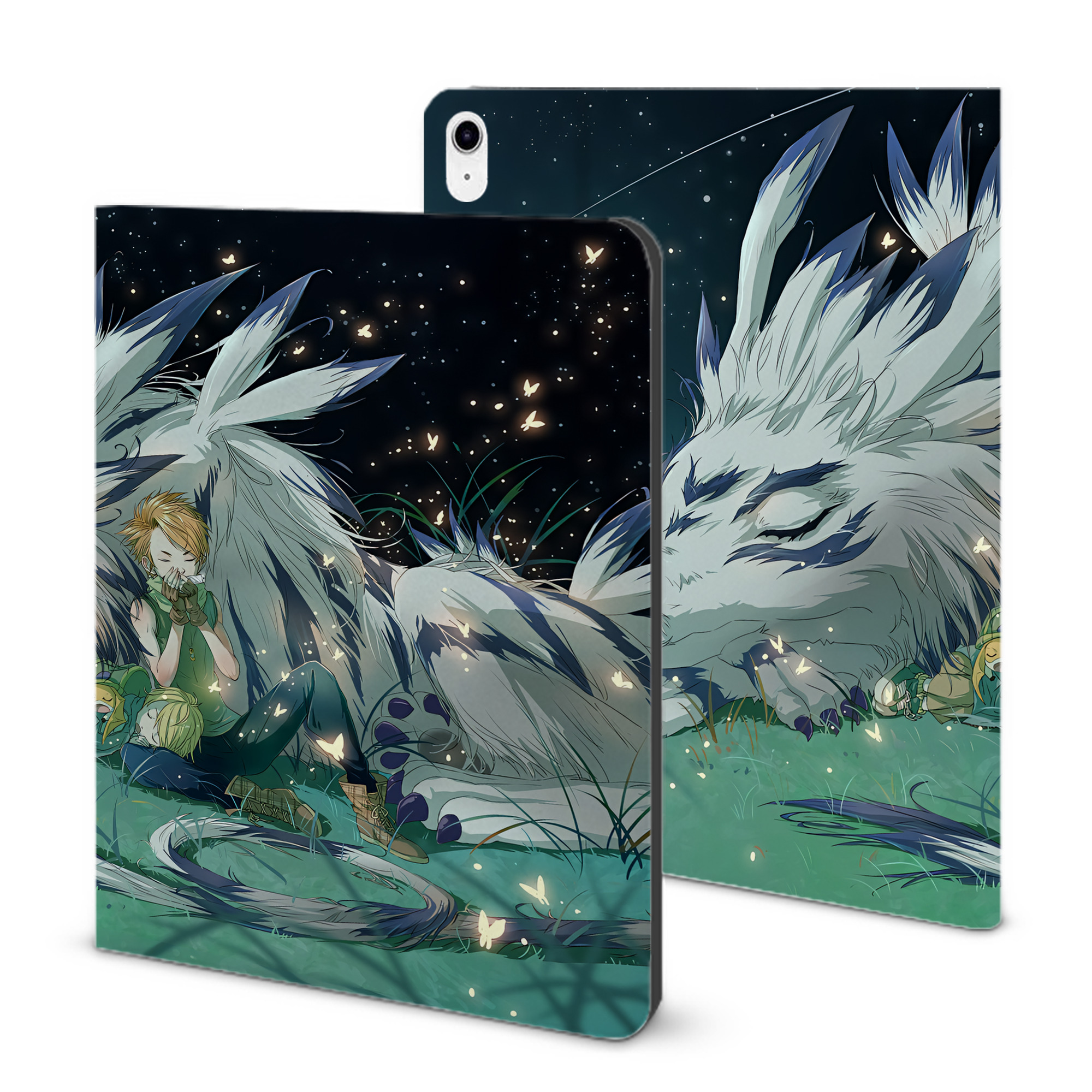 （画像用） Digimon デジタルモンスター/デジモン IPad ケース ブック型 PUレザー TPU 耐衝撃 軽量 薄型 ペン収納なし 全面保護 IPad 各モデル対応